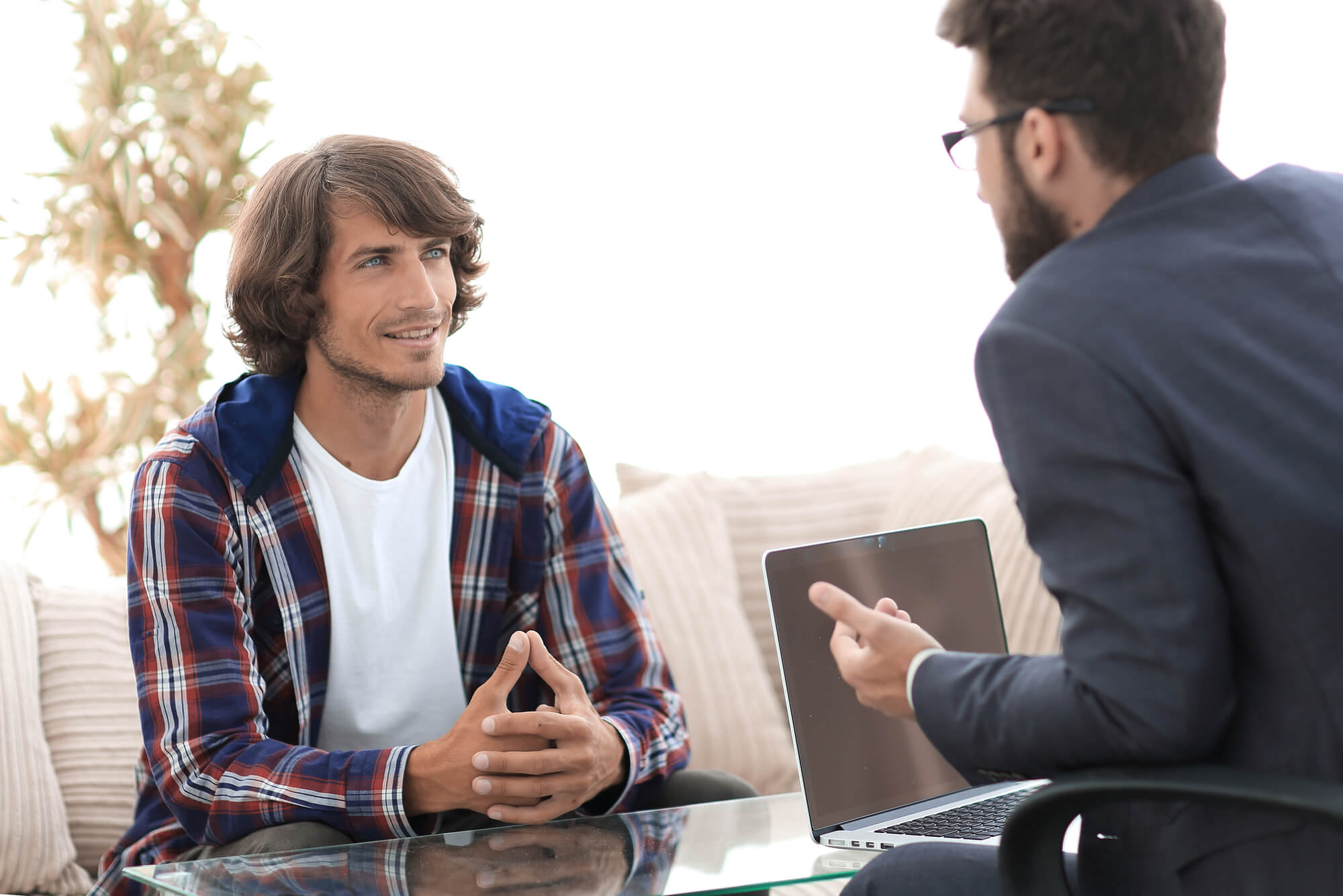 Young man get Free Credit Counseling consultation